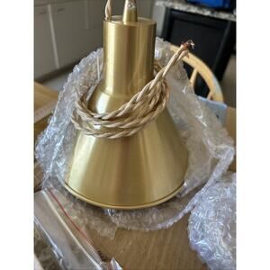 KCO Lighting Gold Cone Pendant Globe Hanging Light 1-Light Mid Century Modern